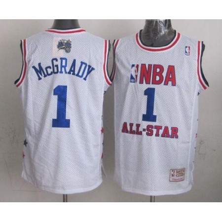 Mitchell And Ness Magic #1 Tracy Mcgrady White 2003 All Star Stitched NBA Jersey