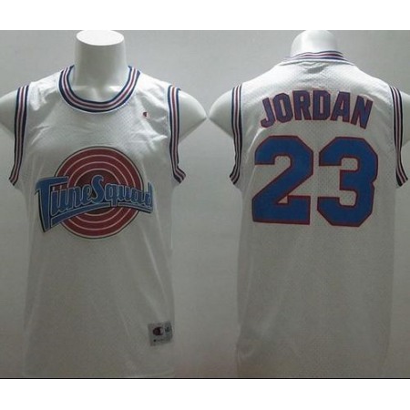 Bulls #23 Michael Jordan White Tune Squad Stitched NBA Jersey