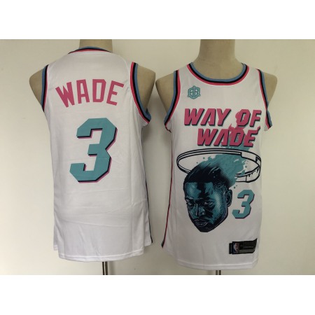 Chicago Bulls #3 Dwyane Wade White Stitched NBA Jersey