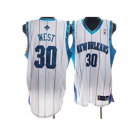 Hornets #30 David West Stitched White NBA Jersey