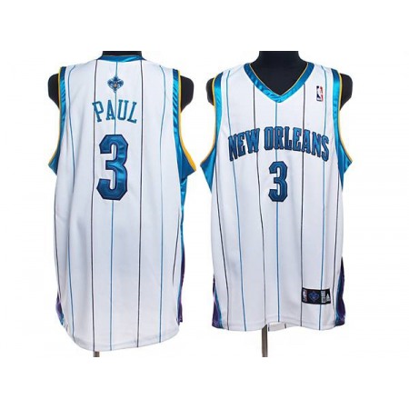 Hornets #3 Chris Paul Stitched White NBA Jersey