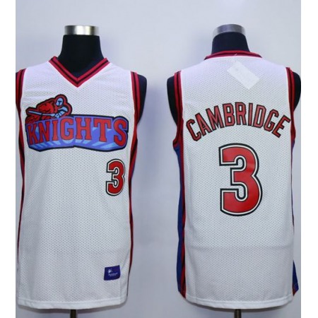 Like Mike Movie Los Angeles Knights #3 Calvin Cambridge White Stitched Basketball Jersey