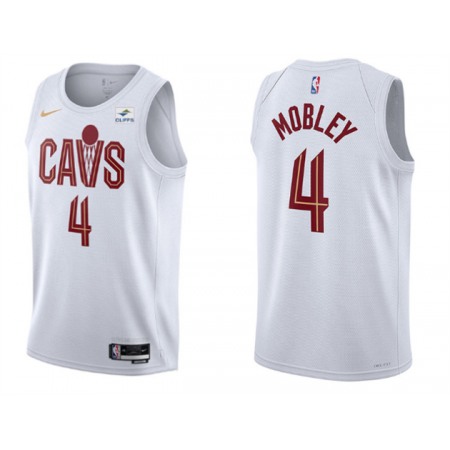 Men's Cleveland Cavaliers #4 Evan Mobley White Stitched Jersey