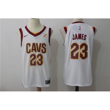 Men's Nike Cleveland Cavaliers #23 LeBron James White Stitched NBA Jersey