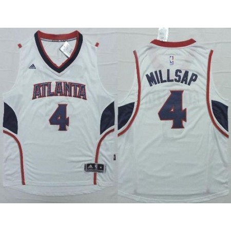 Revolution 30 Hawks #4 Paul Millsap White Stitched NBA Jersey