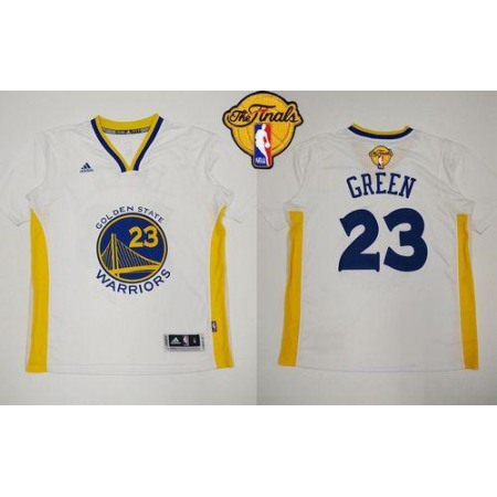 Revolution 30 Warriors #23 Draymond Green White Alternate The Finals Patch Stitched NBA Jersey