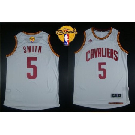 Revolution 30 Cavaliers #5 J.R. Smith White The Finals Patch Stitched NBA Jersey