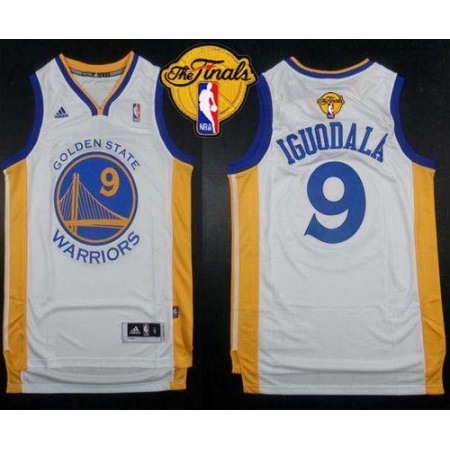 Revolution 30 Warriors #9 Andre Iguodala White The Finals Patch Stitched NBA Jersey