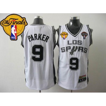 Spurs #9 Tony Parker White Latin Nights Finals Patch Stitched NBA Jersey