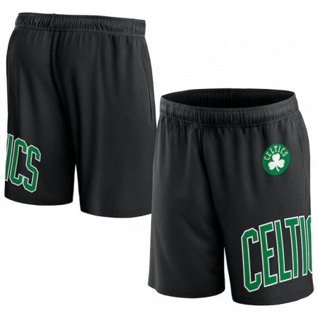 Men's Boston Celtics Black Free Throw Mesh Shorts