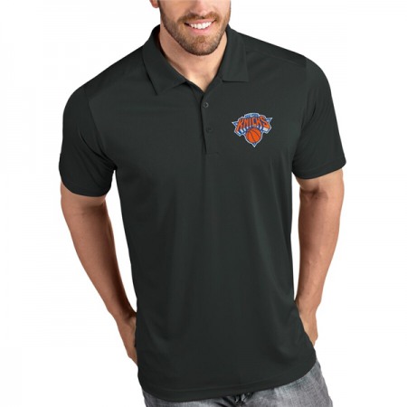 Men's New York Knicks Antigua Black Legacy Pique Polo