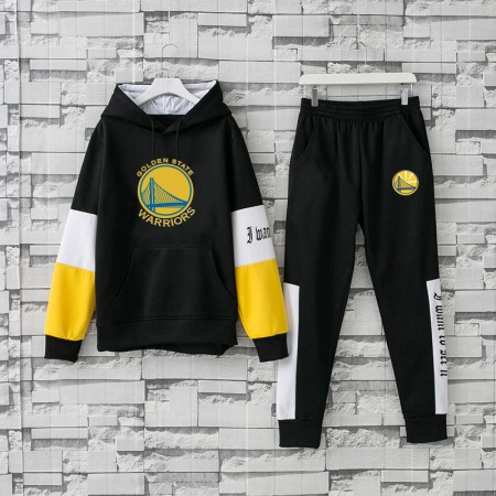 Men's Golden State Warriors 2019 Black Tracksuits Hoodie Suit