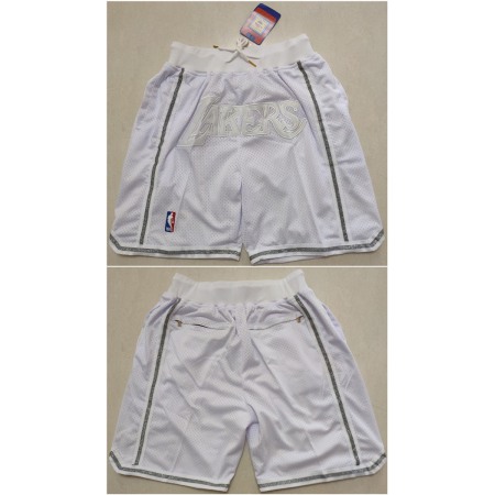 Men's Los Angeles Lakers White 'MVP' Shorts (Run Small)