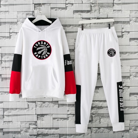 Men's Toronto Raptors 2019 White Tracksuits Hoodie Suit