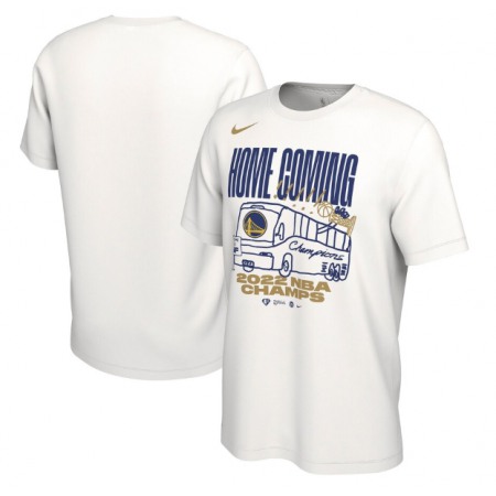 Men's Golden State Warriors 2021-2022 White NBA Finals Champions Celebration Parade T-Shirt