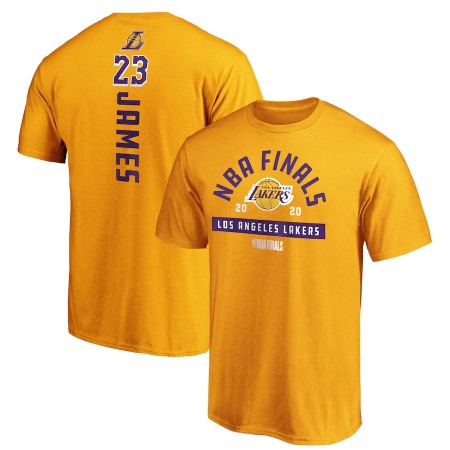 Men's Los Angeles Lakers 2020 Gold Finals Bound Name & Number T-Shirt