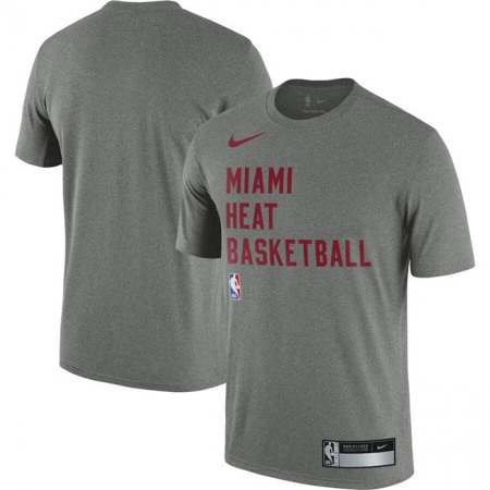 Men's Miami Heat Heather Gray 2023/24 Sideline Legend Performance Practice T-Shirt