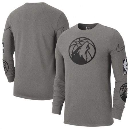 Men's Minnesota Timberwolves Heather Charcoal 2022/23 City Edition Essential Expressive Long Sleeve T-Shirt