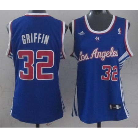 Clippers #32 Blake Griffin Blue Women Fashion Stitched NBA Jersey