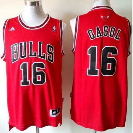 Bulls #16 Pau Gasol Red Revolution 30 Stitched Youth NBA Jersey
