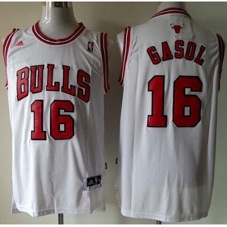 Bulls #16 Pau Gasol White Revolution 30 Stitched Youth NBA Jersey