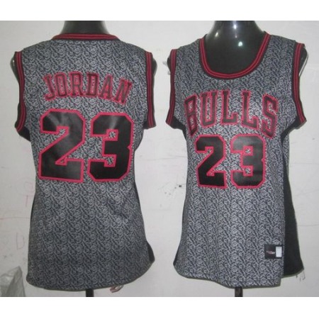 Bulls #23 Michael Jordan Grey Women's Static Fashion Stitched NBA Jersey