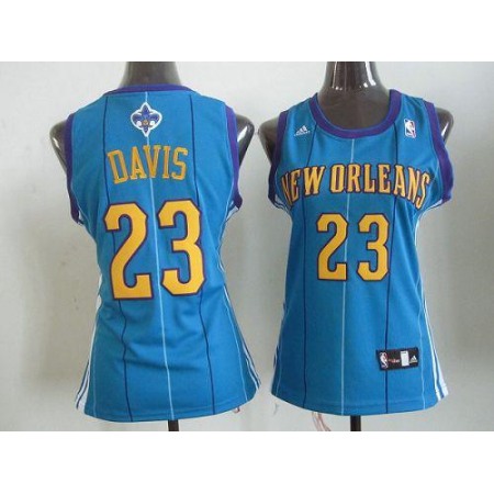 Hornets #23 Anthony Davis Blue Women's Road Stitched NBA Jersey
