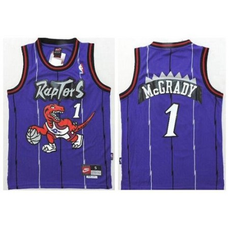 Raptors #1 Tracy Mcgrady Purple Throwback Youth Stitched NBA Jersey