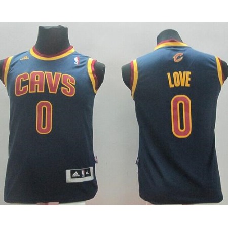 Revolution 30 Cavaliers #0 Kevin Love Navy Blue Stitched Youth NBA Jersey