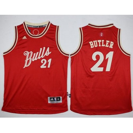 Bulls #21 Jimmy Butler Red 2015-2016 Christmas Day Stitched Youth NBA Jersey