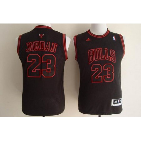 Bulls #23 Michael Jordan Black Stitched Youth NBA Jersey