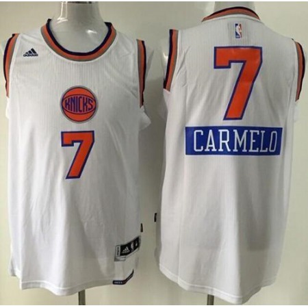 Knicks #7 Carmelo Anthony White 2014-15 Christmas Day Stitched Youth NBA Jersey