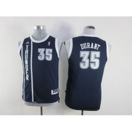 Thunder #35 Kevin Durant Navy Blue Alternate Stitched Youth NBA Jersey