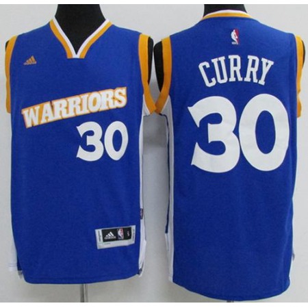 Warriors #30 Stephen Curry Blue New Stitched Youth NBA Jersey