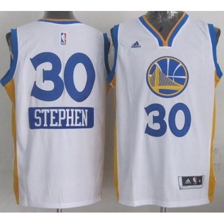 Warriors #30 Stephen Curry White 2014-15 Christmas Day Stitched Youth NBA Jersey