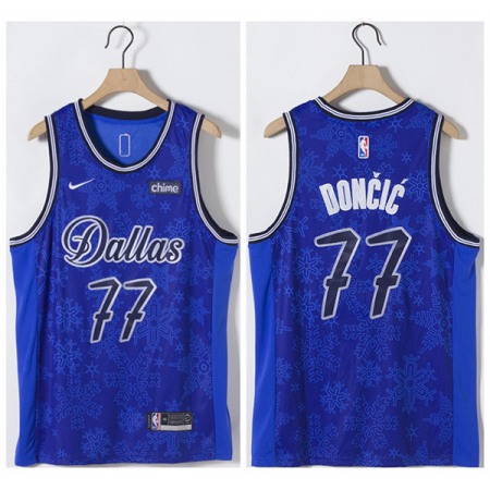 Youth Dallas Mavericks #77 Luka Doncic Blue Stitched Jersey