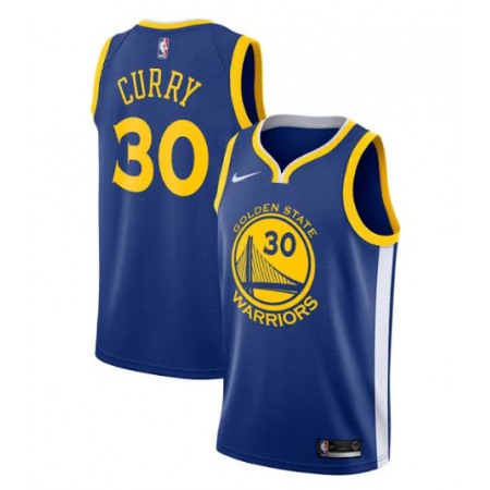 Youth Golden State Warriors #30 Stephen Curry Blue Stitched NBA Jersey