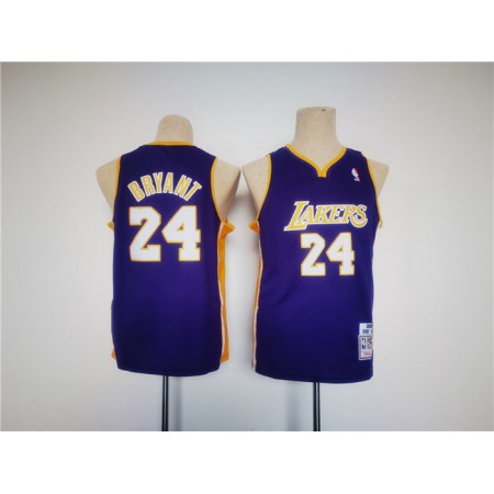 Youth Los Angeles Lakers #24 Kobe Bryant Purple Stitched Basketball Jersey