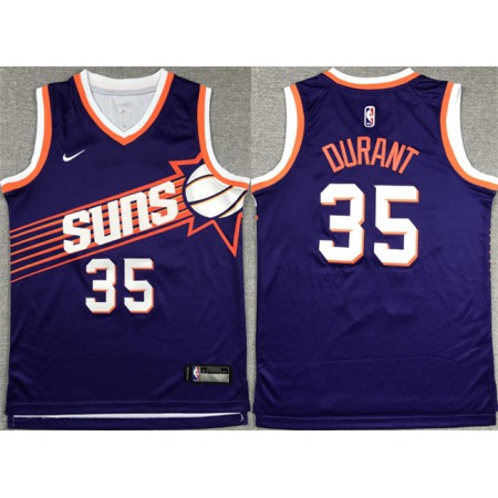 Youth Phoenix Suns #35 Kevin Durant Purple Icon Edition Stitched Basketball Jersey