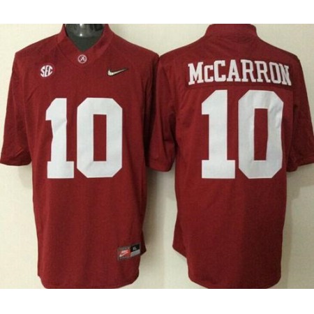 Crimson Tide #10 AJ McCarron Red Limited Stitched NCAA Jersey