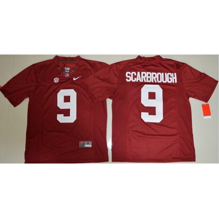 Crimson Tide #9 Bo Scarbrough Red Limited Stitched NCAA Jersey