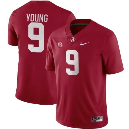 Men's Alabama Crimson Tide #9 Bryce Young Red Stitched Jersey