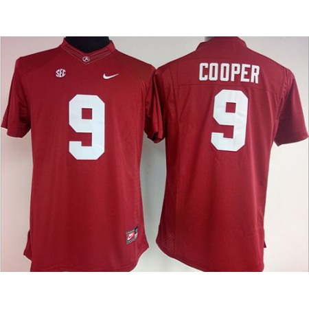 Crimson Tide #9 Amari Cooper Red Women's Stitched NCAA Jersey