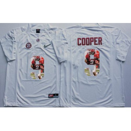 Crimson Tide #9 Amari Cooper White Player Fashion Stitched NCAA Jersey
