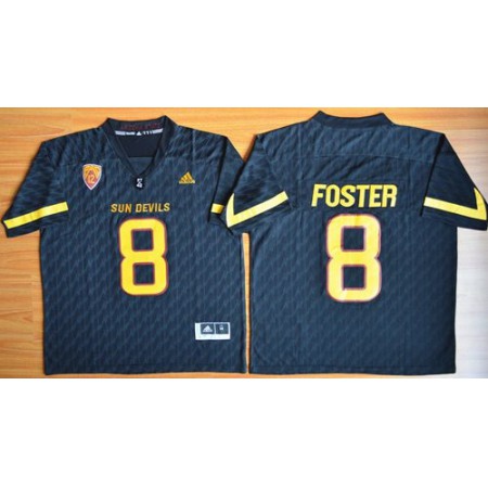 Sun Devils #8 D. J. Foster New Black Stitched NCAA Jersey