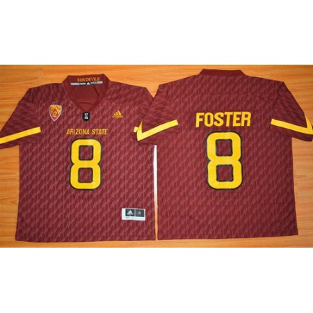 Sun Devils #8 D. J. Foster New Red Stitched NCAA Jersey