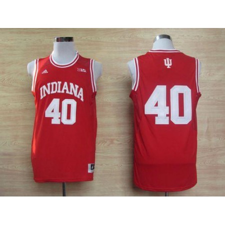 Hoosiers #40 Cody Zeller Red Basketball Stitched NCAA Jersey