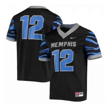 Men's Montana Grizzlies #12 Black Stitched Football Jersey