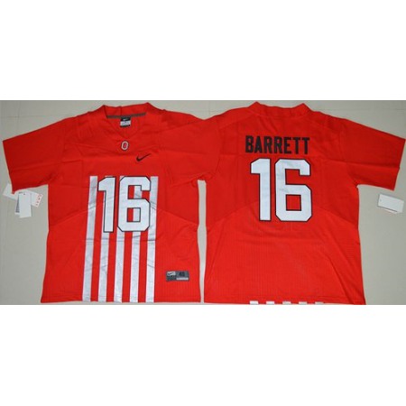 Buckeyes #16 J. T. Barrett Red Alternate Elite Stitched NCAA Jersey