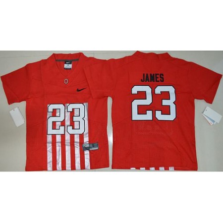 Buckeyes #23 Lebron James Red Alternate Elite Stitched Youth NCAA Jersey